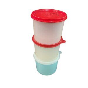 Vintage Tupperware Stackable Storage Containers Set Of 3 With Lids